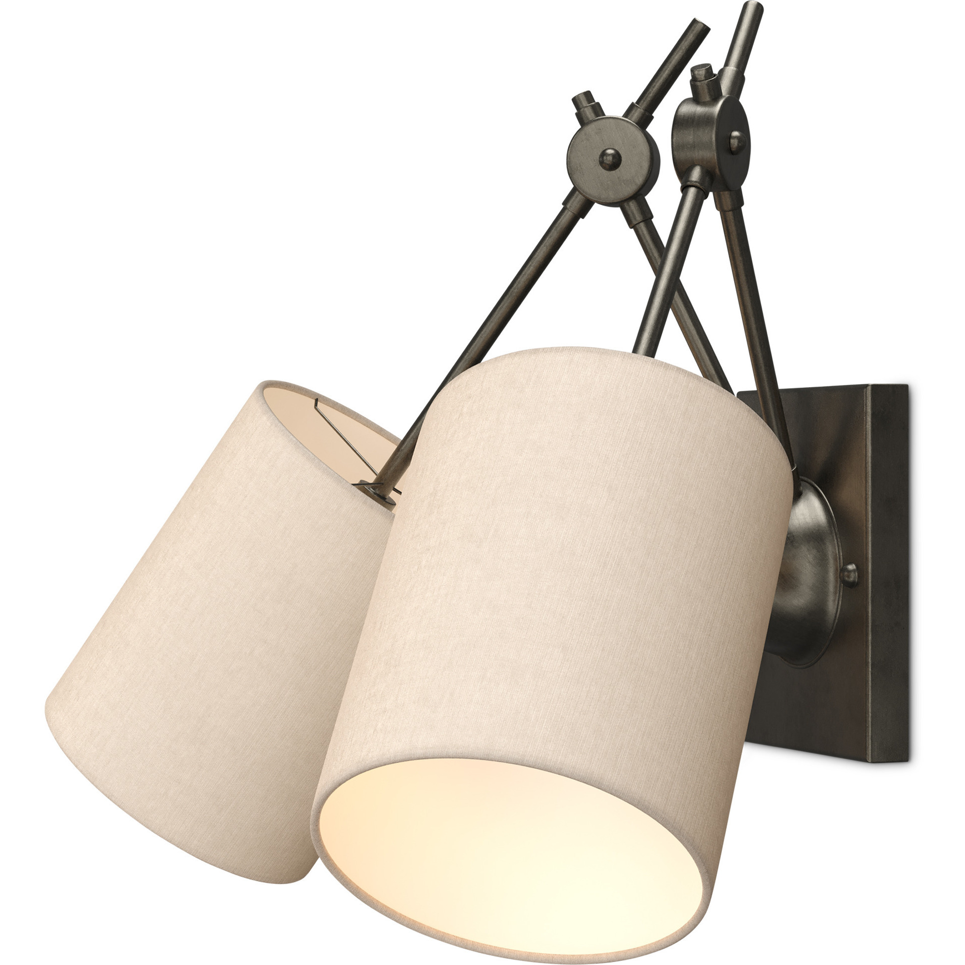 Compass 12 inch 120 watt Black Iron Swing Arm Wall Light